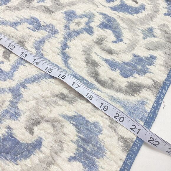 Tommy Bahama Home Cape Verde Smoke Gray Blue Quilted King Sham Set - Picture 6 of 8